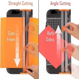 A4 Paper Cutter 12 Inch Titanium Paper Trimmer Scrapbooking Tool with Automatic Security Safeguard and Side Ruler for Craft Paper, Coupon, Label and Cardstock (Black)