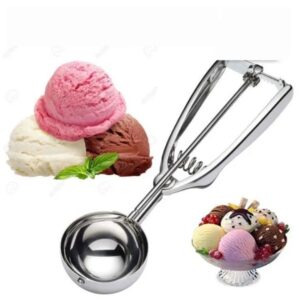 Large Ice Cream Scoop - Stainless Steel Cookie Scoop Melon Scoop Meat Baller 5.4 Tablespoon Scoop Muffin Potato Masher