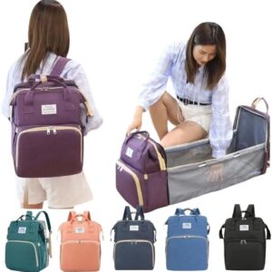 Mummy Bag Stoller Bag Waterproof Diaper Bag Portable Folding Bed Mother's Bag, Large Capacity, Baby Crib, Mama Bag, Backpack, Transforms into a Baby Bed,