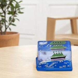 Acrylic Fluid Liquid Decor Fluid Liquid Toy Ornament Desktop Decoration for Office, Cruise Ship