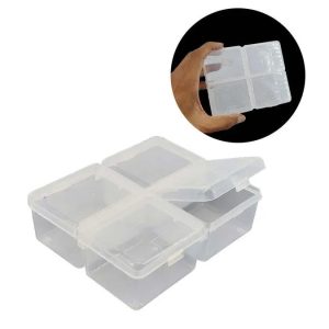 Transparent Plastic Jewelry Organizer Box Multi Compartments for Women's Fashion Jewellery Storage for Jewellery, Hair Pins, Medicines, Box with 4 chamber